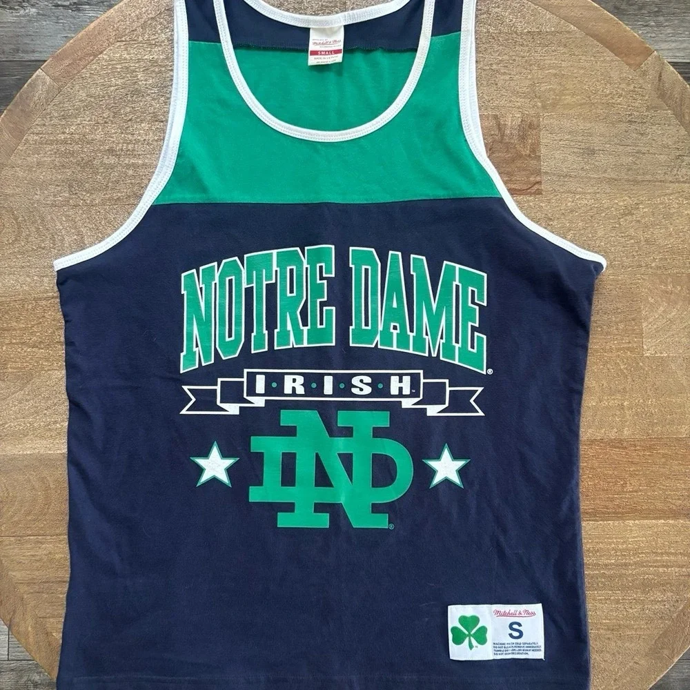 Mitchell & Ness Notre Dame Irish Tank Top  Size Small